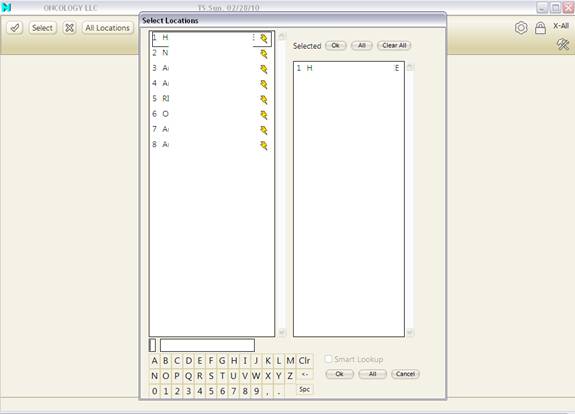 Choosing the location on medent emr